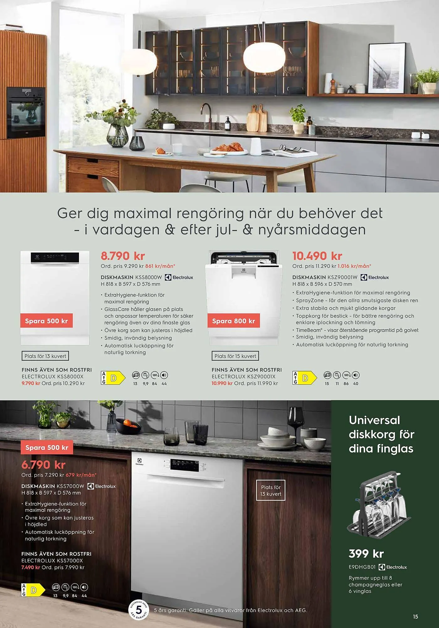 Electrolux Home reklamblad från 5 november till 24 december 2023 - Reklamblad sidor 15
