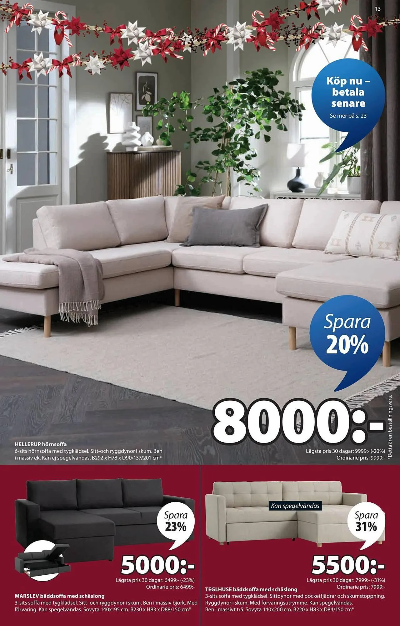 JYSK reklamblad från 1 december till 15 december 2025 - Reklamblad sidor 13