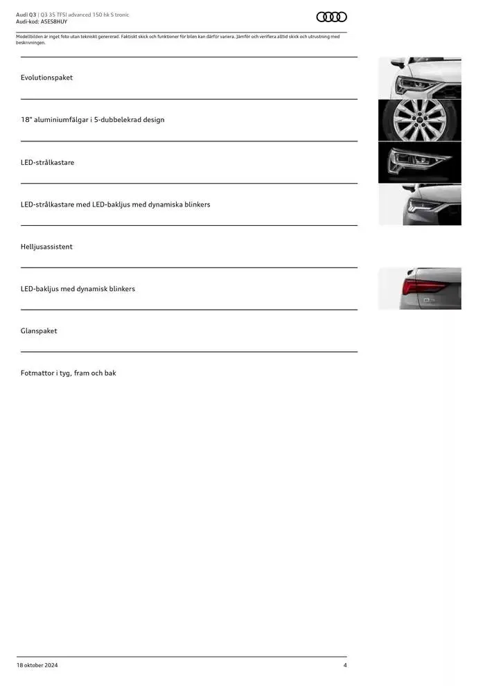 Audi Q3 från 18 oktober till 18 oktober 2025 - Reklamblad sidor 4