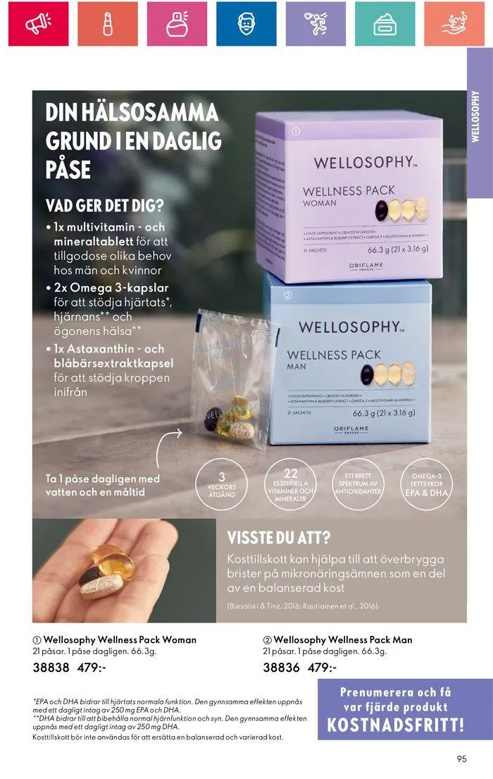 Oriflame reklamblad från 20 juni till 4 juli 2024 - Reklamblad sidor 95