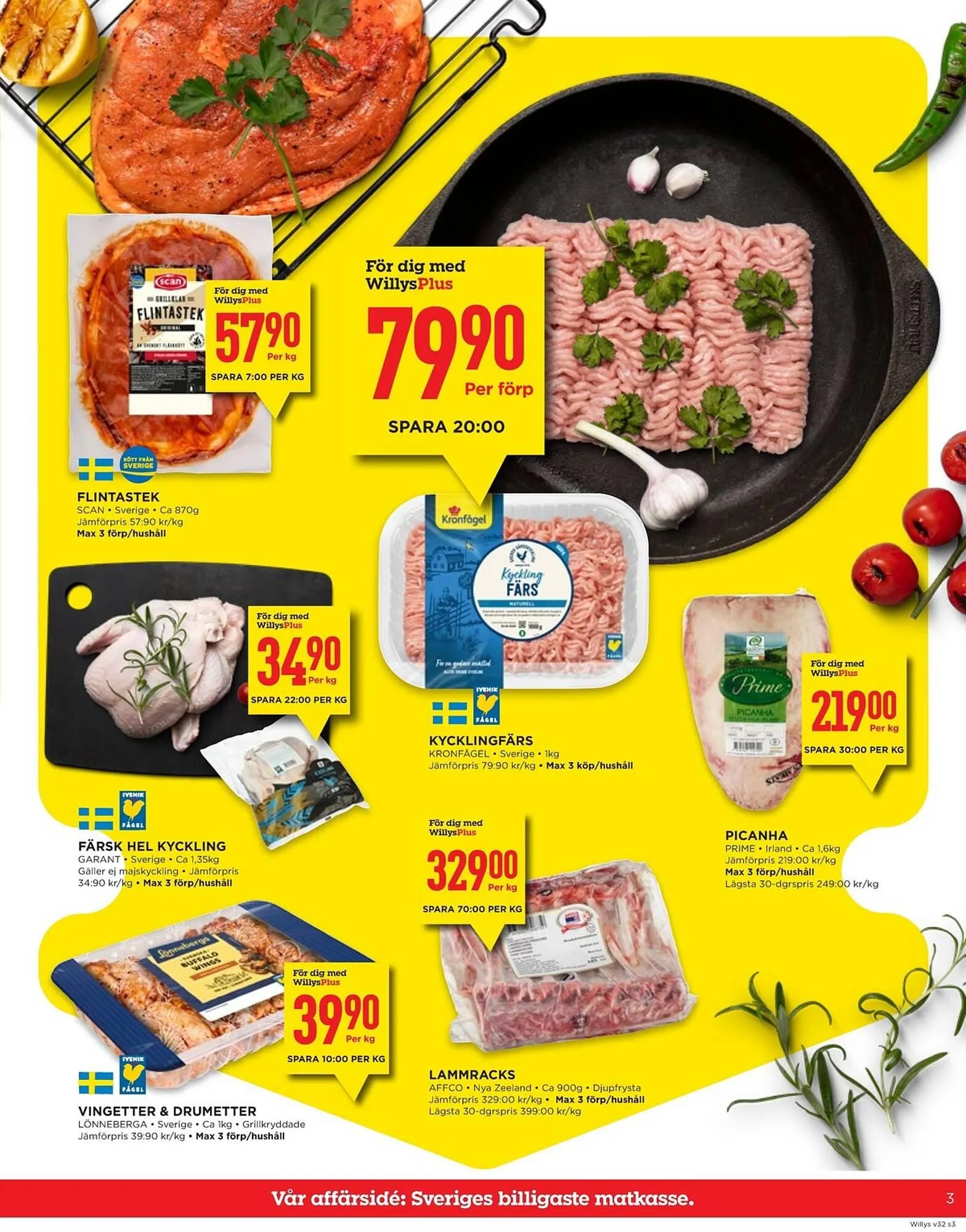 Willys reklamblad från 4 augusti till 10 augusti 2025 - Reklamblad sidor 3