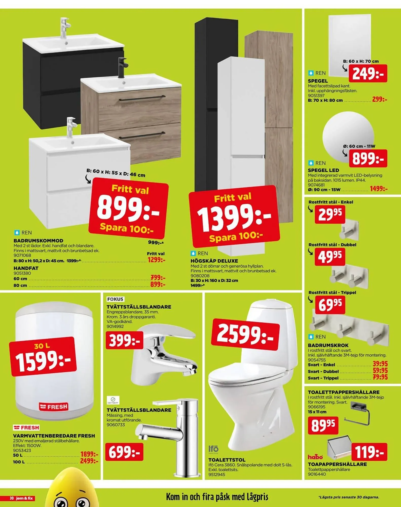 Jem&Fix reklamblad från 30 mars till 6 april 2026 - Reklamblad sidor 30