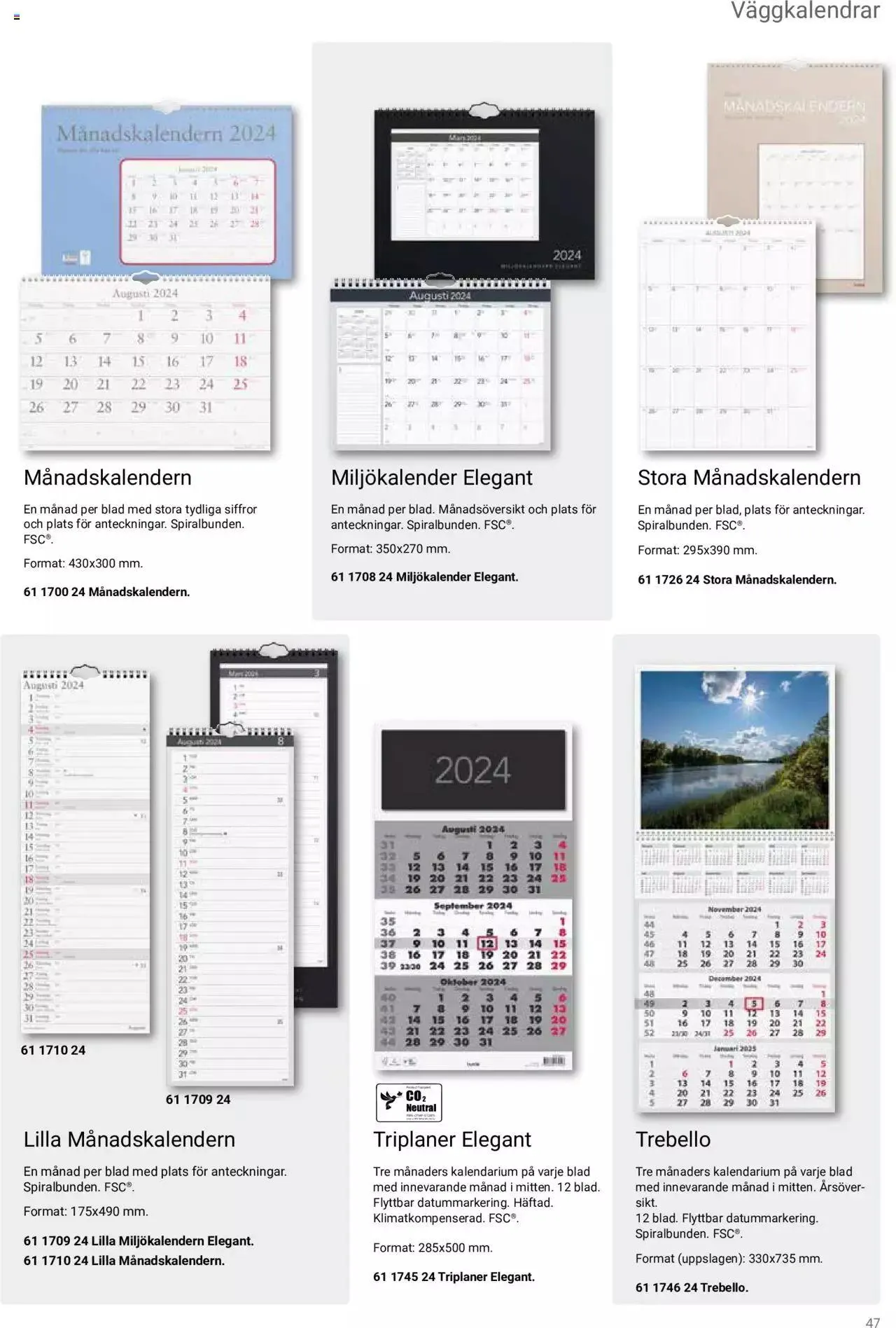 Kalendrar 2024 från 25 juli till 31 december 2023 - Reklamblad sidor 47