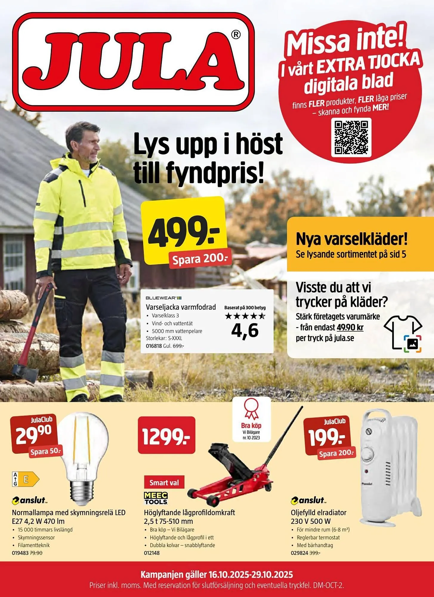 Jula reklamblad från 16 oktober till 29 oktober 2025 - Reklamblad sidor 1