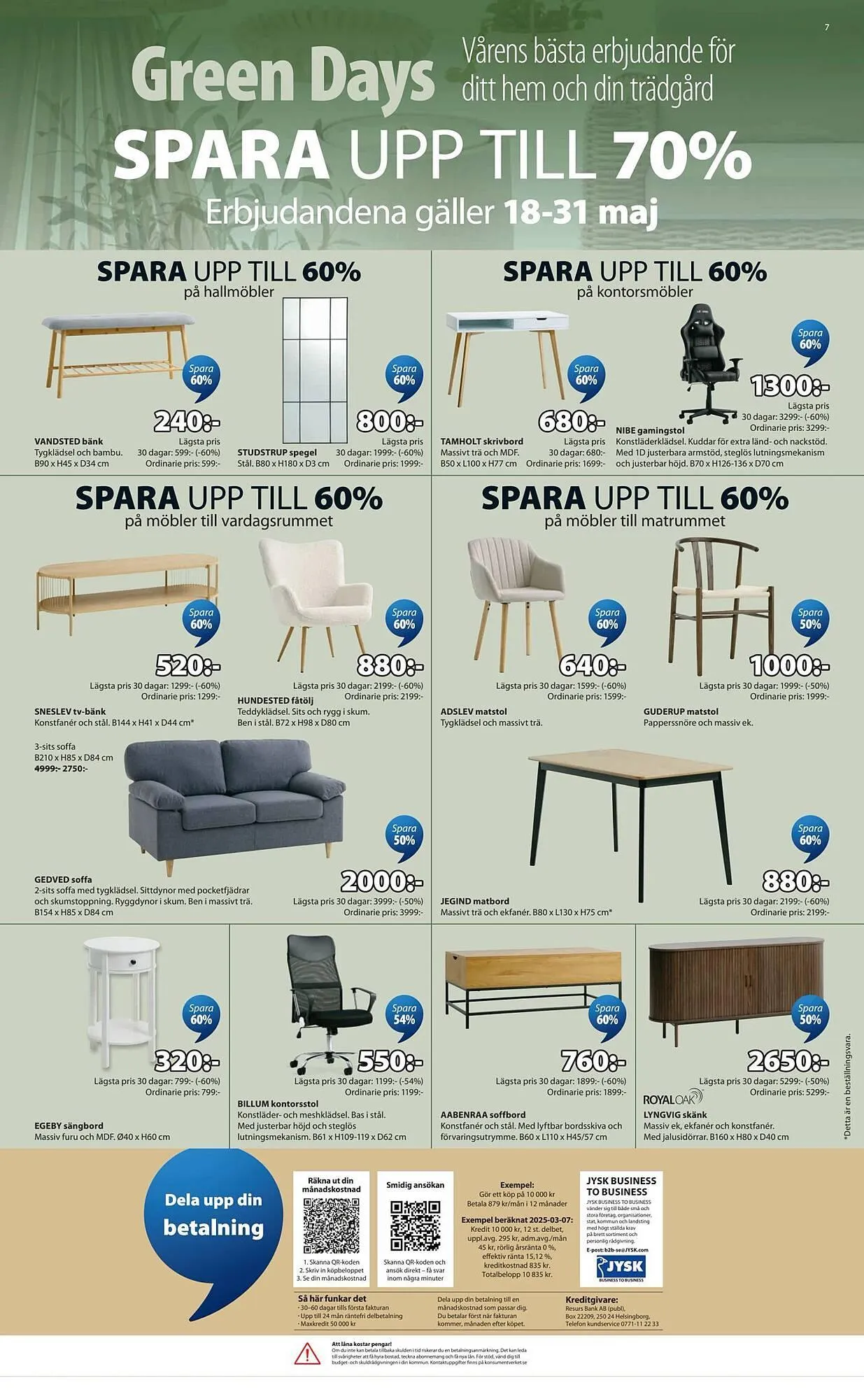 JYSK reklamblad från 18 maj till 1 juni 2026 - Reklamblad sidor 7