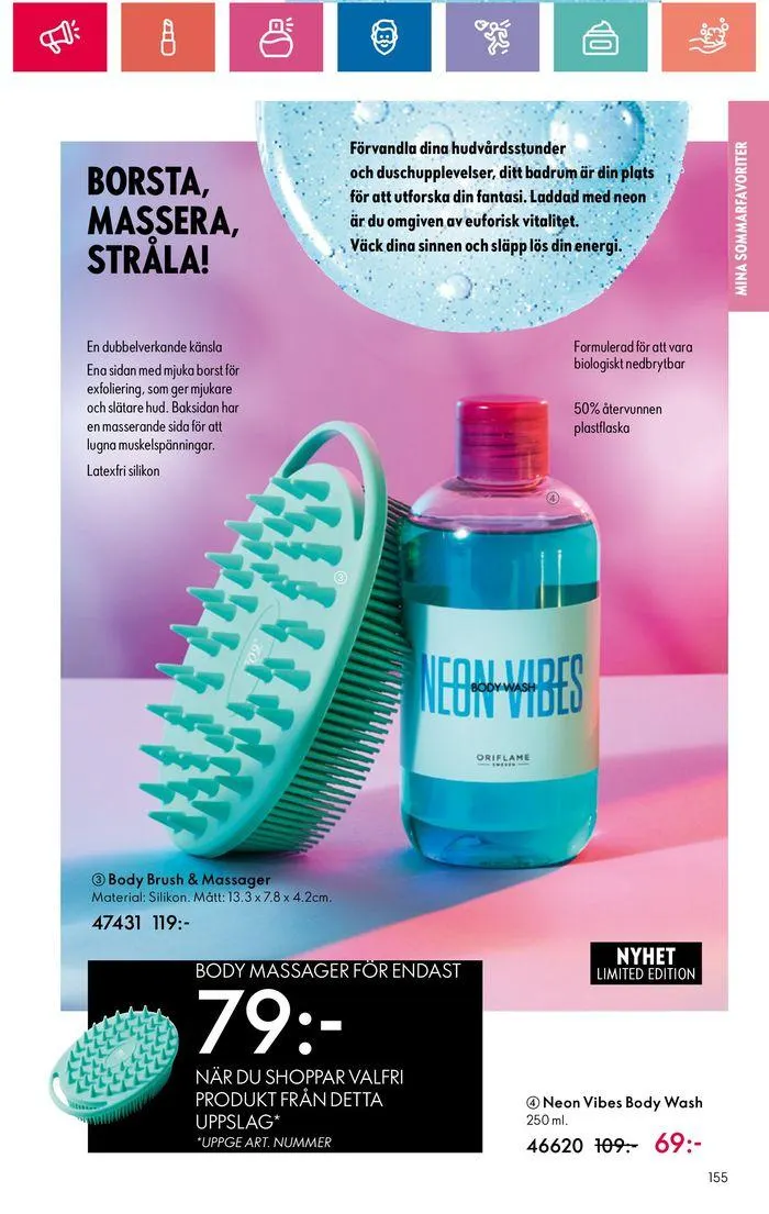 Oriflame reklamblad från 20 juni till 4 juli 2024 - Reklamblad sidor 155