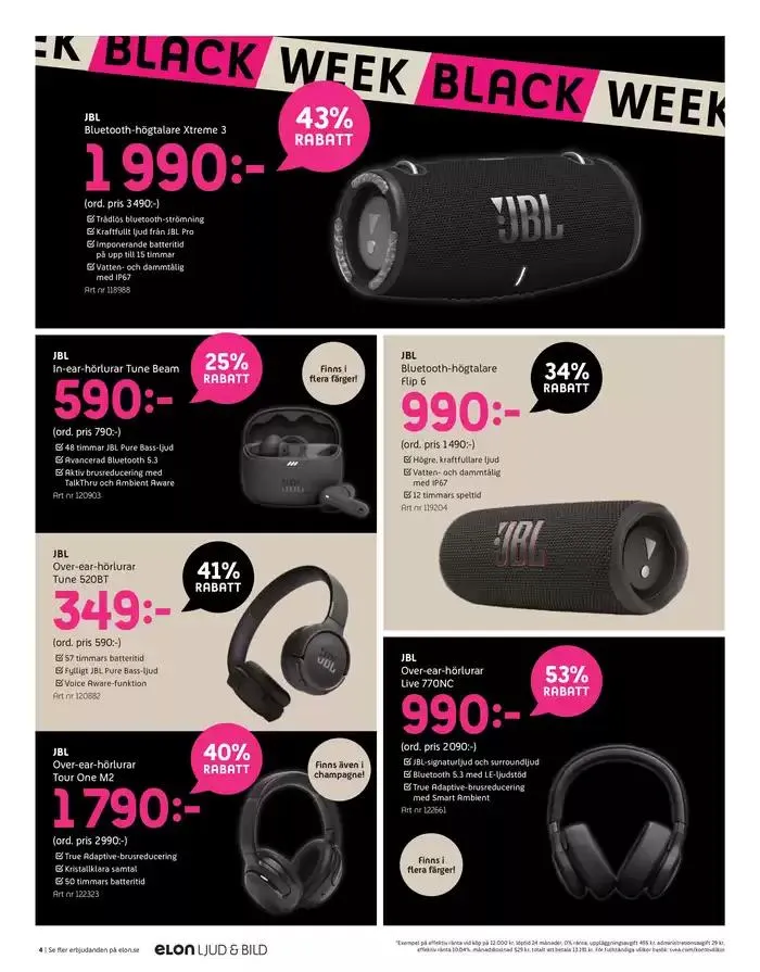 Black Week från 28 november till 1 december 2024 - Reklamblad sidor 4
