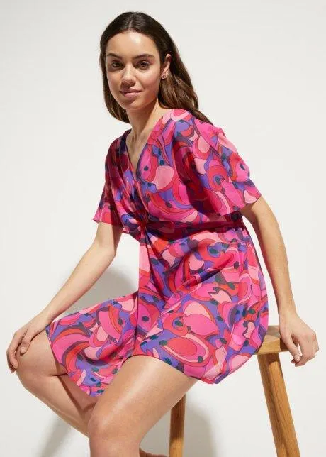 Strandtunikaklänning i chiffong