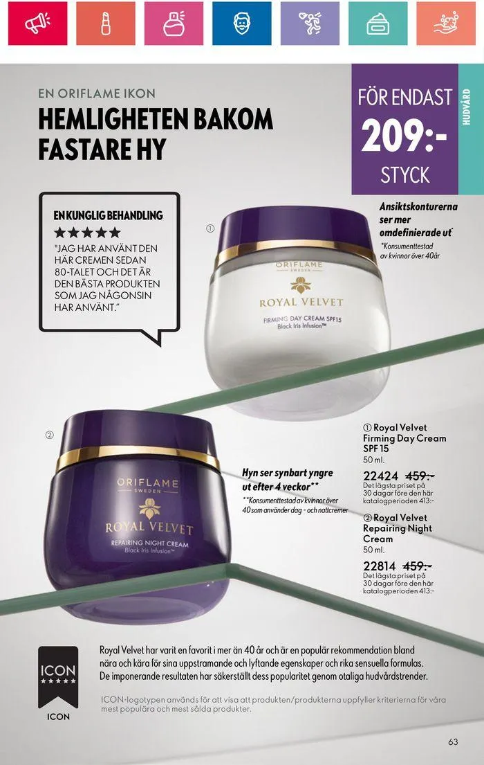 Oriflame reklamblad från 20 juni till 4 juli 2024 - Reklamblad sidor 63