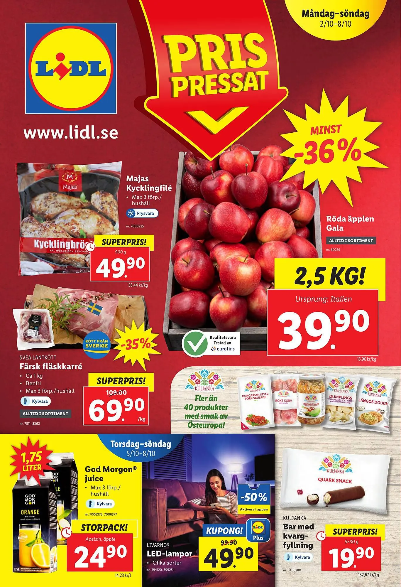 Lidl reklamblad från 2 oktober till 8 oktober 2023 - Reklamblad sidor 1
