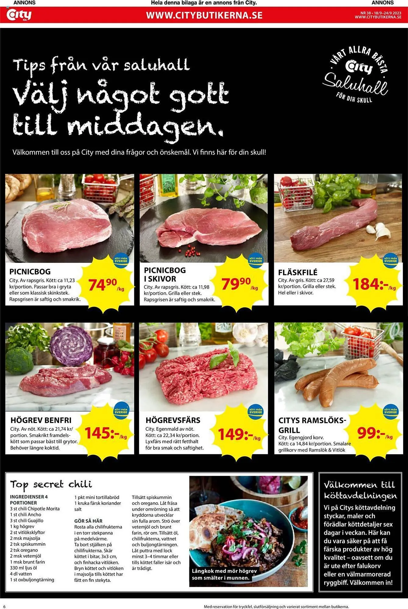 ICA Kvantum reklamblad från 18 september till 24 september 2023 - Reklamblad sidor 6