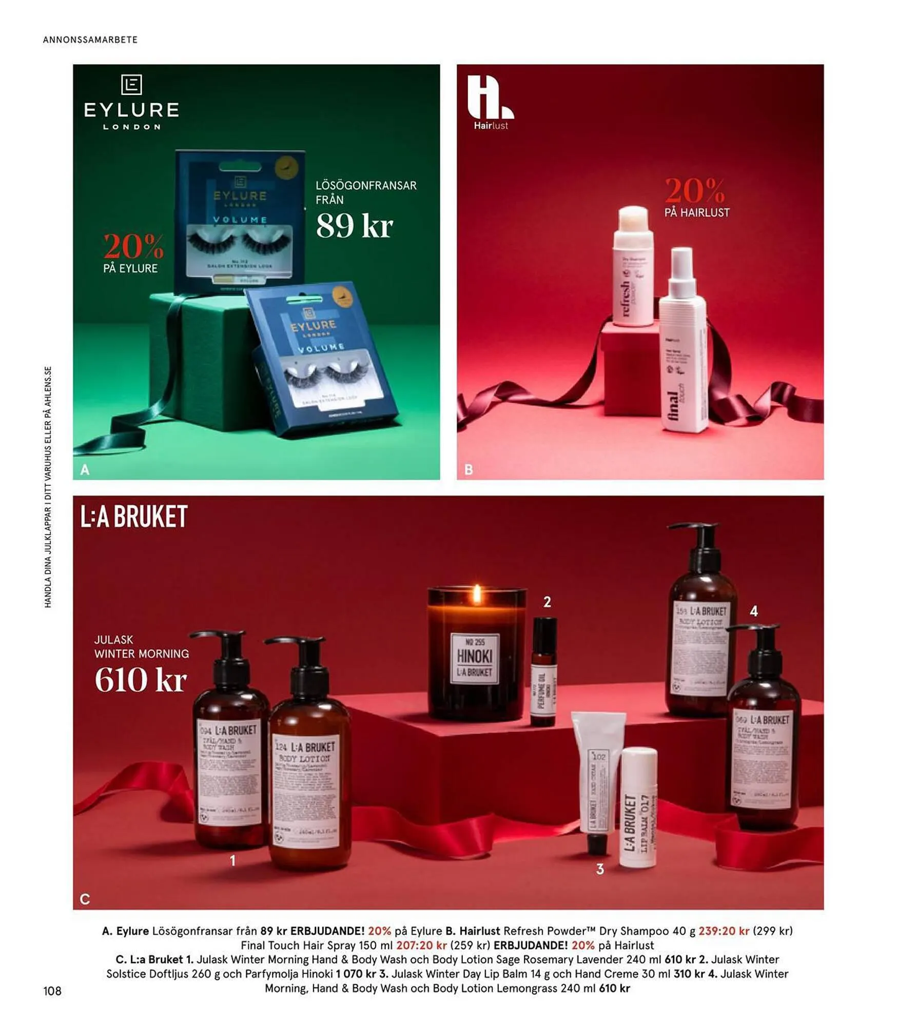 Åhléns reklamblad från 24 november till 24 december 2023 - Reklamblad sidor 108