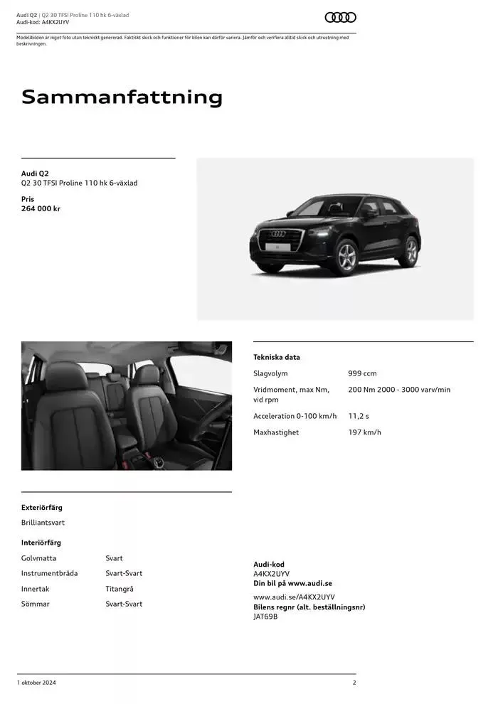 Audi Q2 från 1 oktober till 1 oktober 2025 - Reklamblad sidor 2
