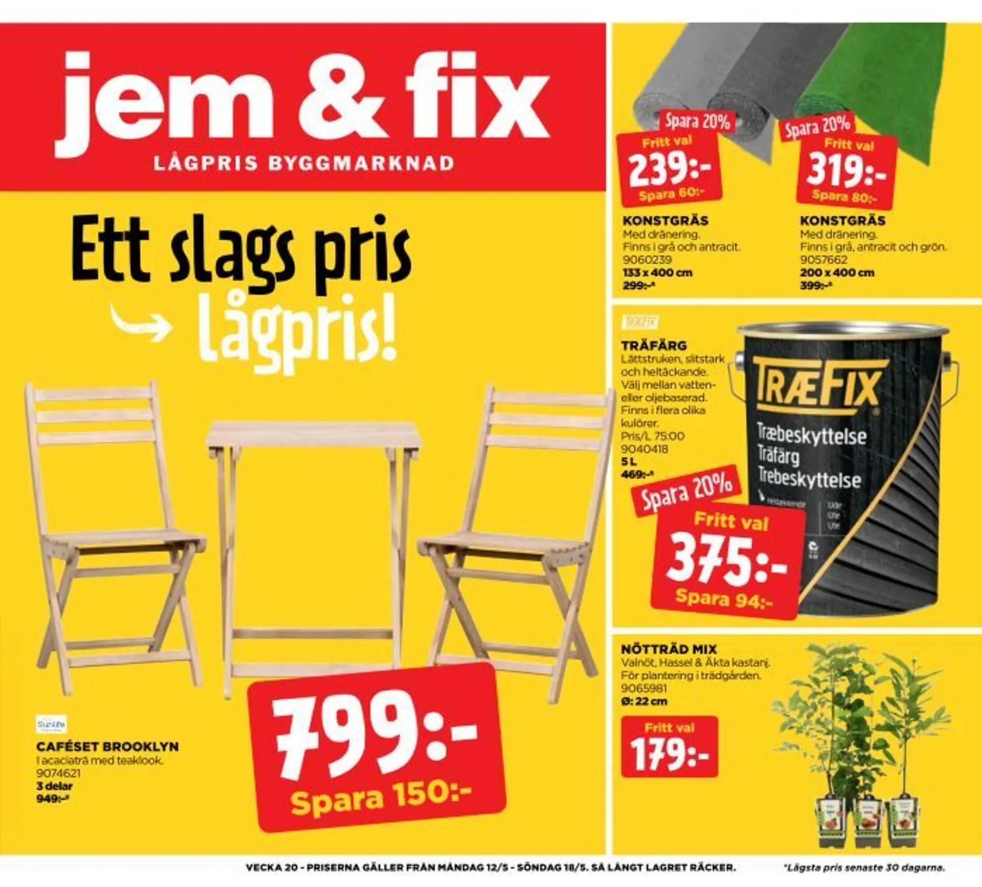 Jem&Fix reklamblad från 12 maj till 18 maj 2025 - Reklamblad sidor 1