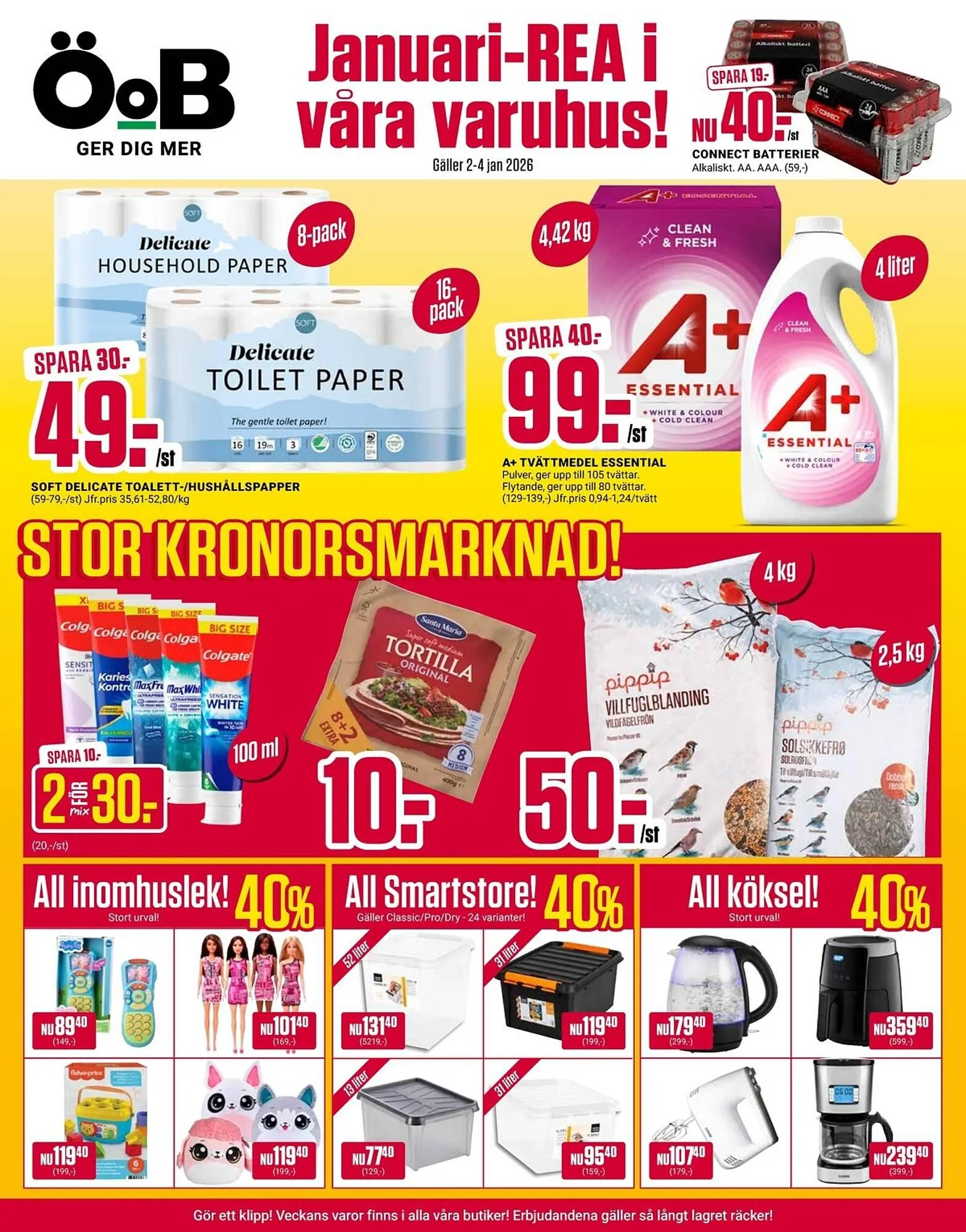 ÖoB annonsblad från 2 januari till 4 januari 2026 - Reklamblad sidor 1