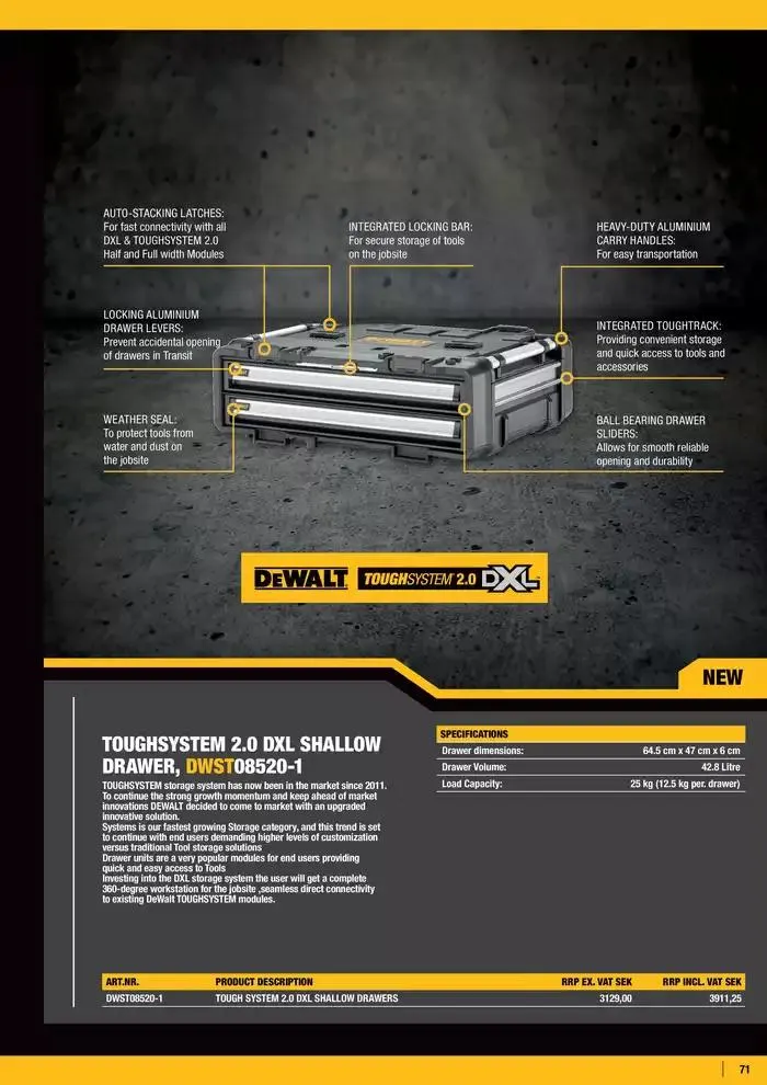 Dewalt reklamblad från 28 september till 12 oktober 2024 - Reklamblad sidor 71