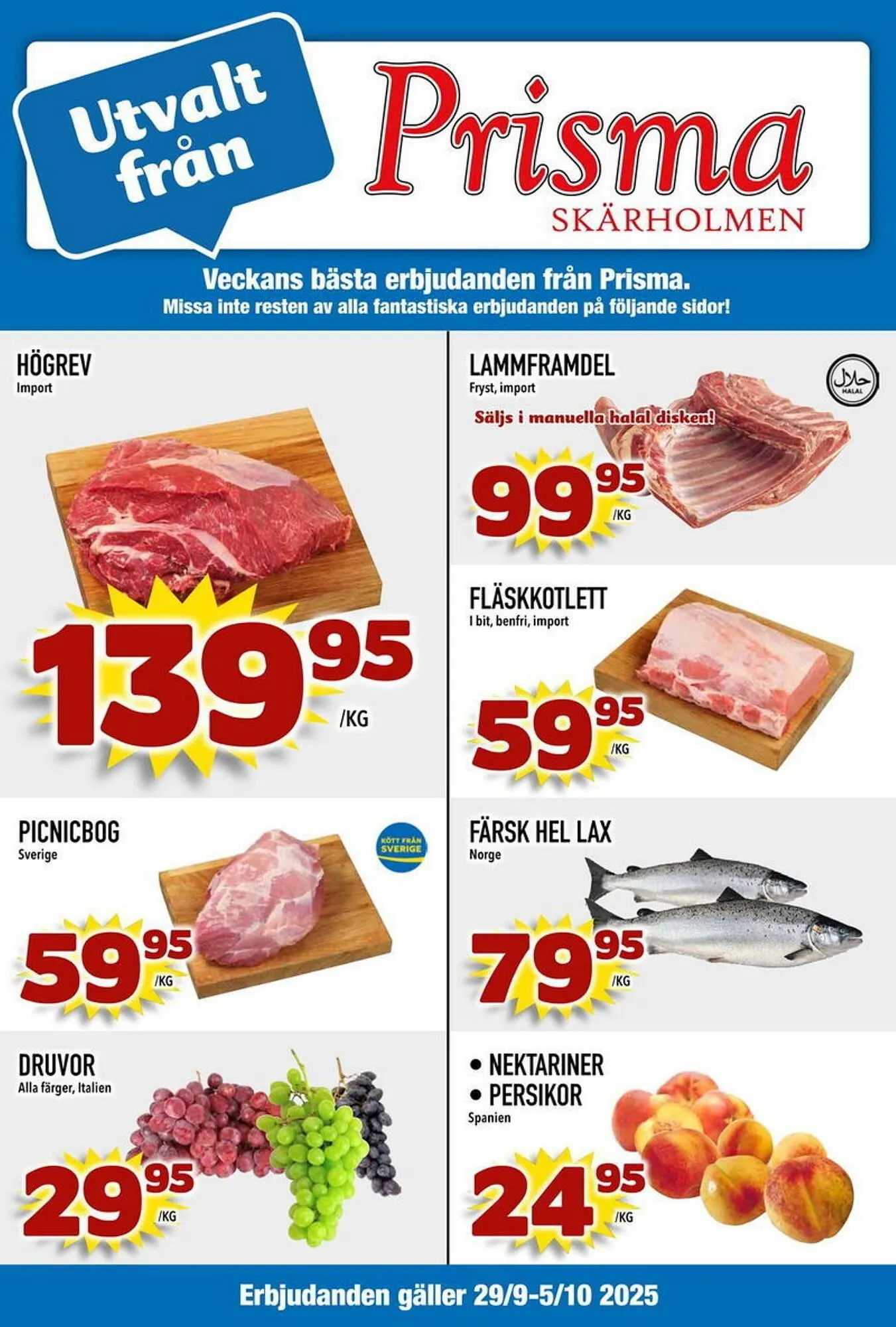 Prisma Mat reklamblad från 29 september till 5 oktober 2025 - Reklamblad sidor 1