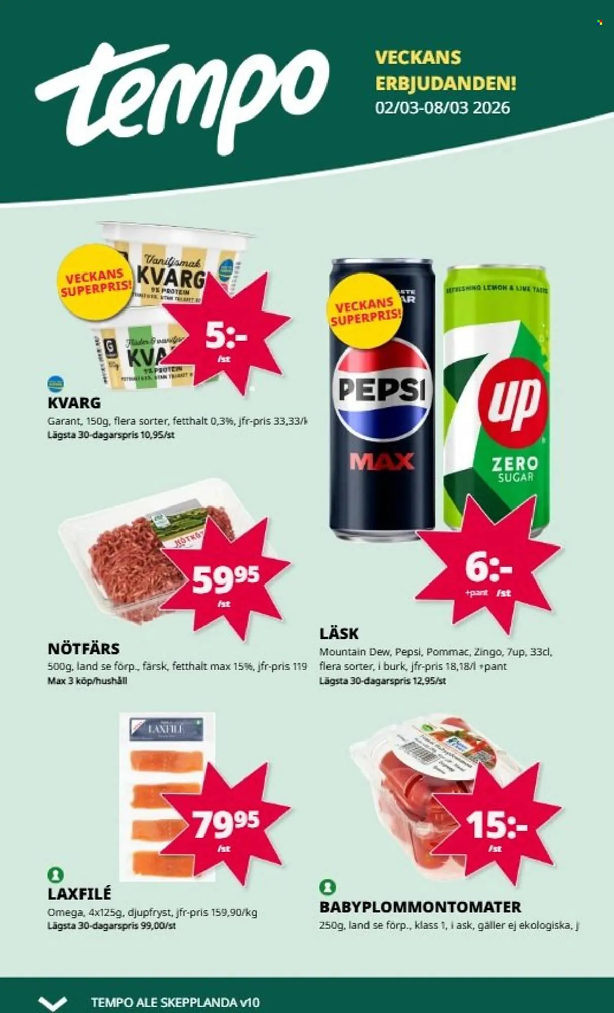 Tempo reklamblad från 2 mars till 8 mars 2026 - Reklamblad sidor 1