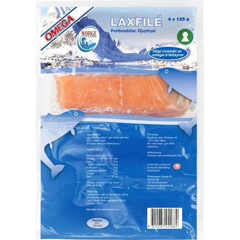 Laxfilé Fryst