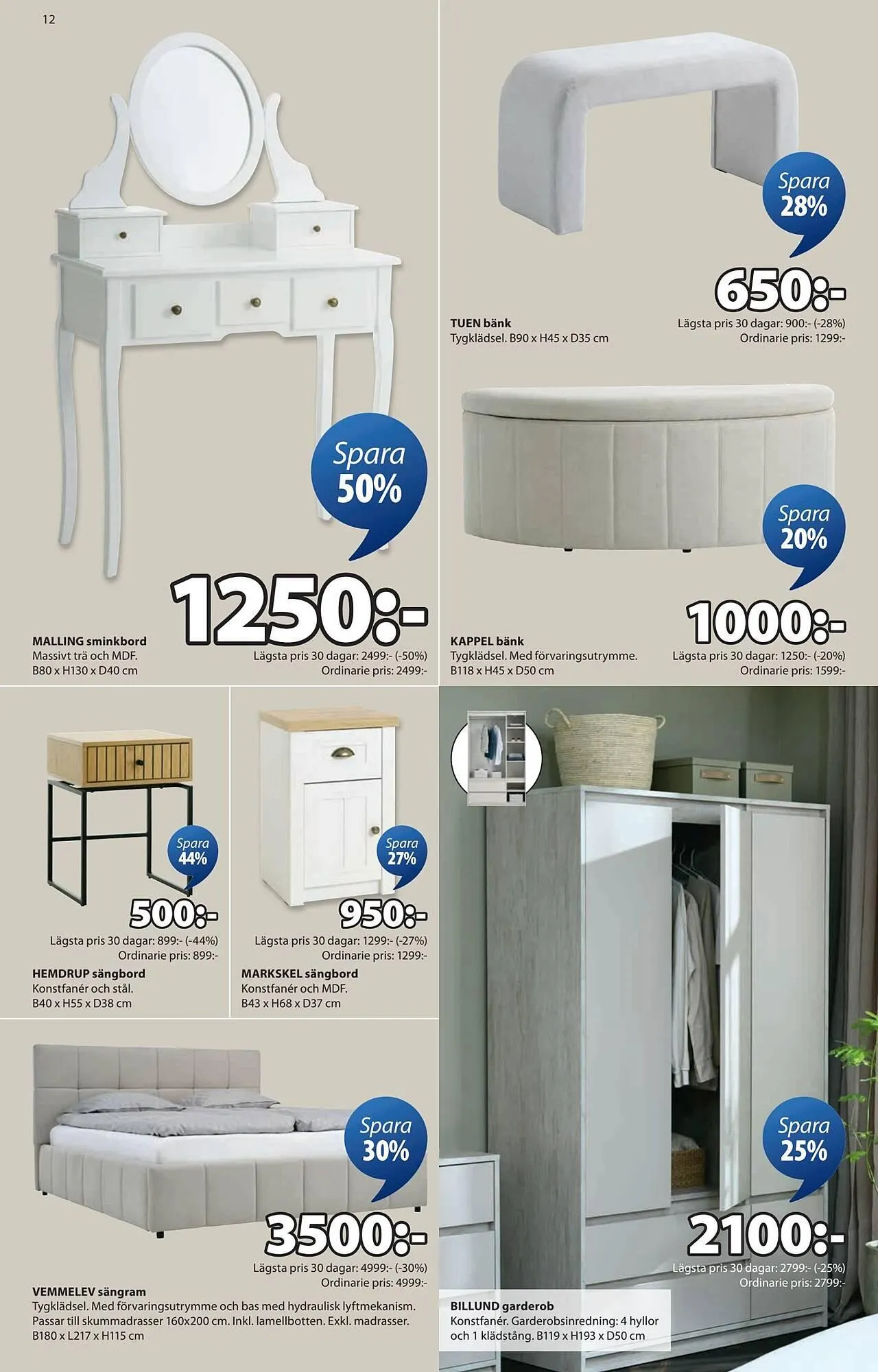 JYSK reklamblad från 2 mars till 23 mars 2026 - Reklamblad sidor 12