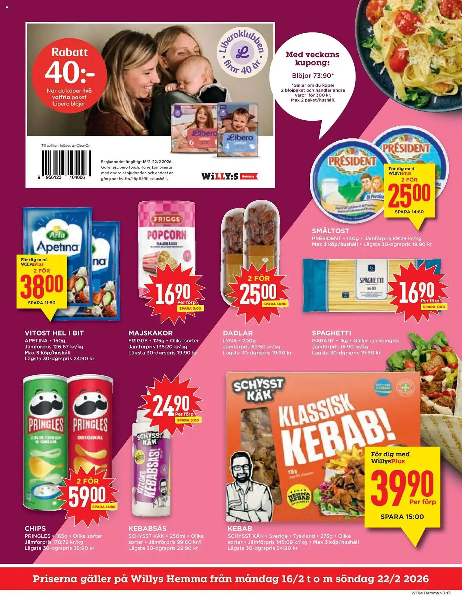 Willys reklamblad från 16 februari till 22 februari 2026 - Reklamblad sidor 3