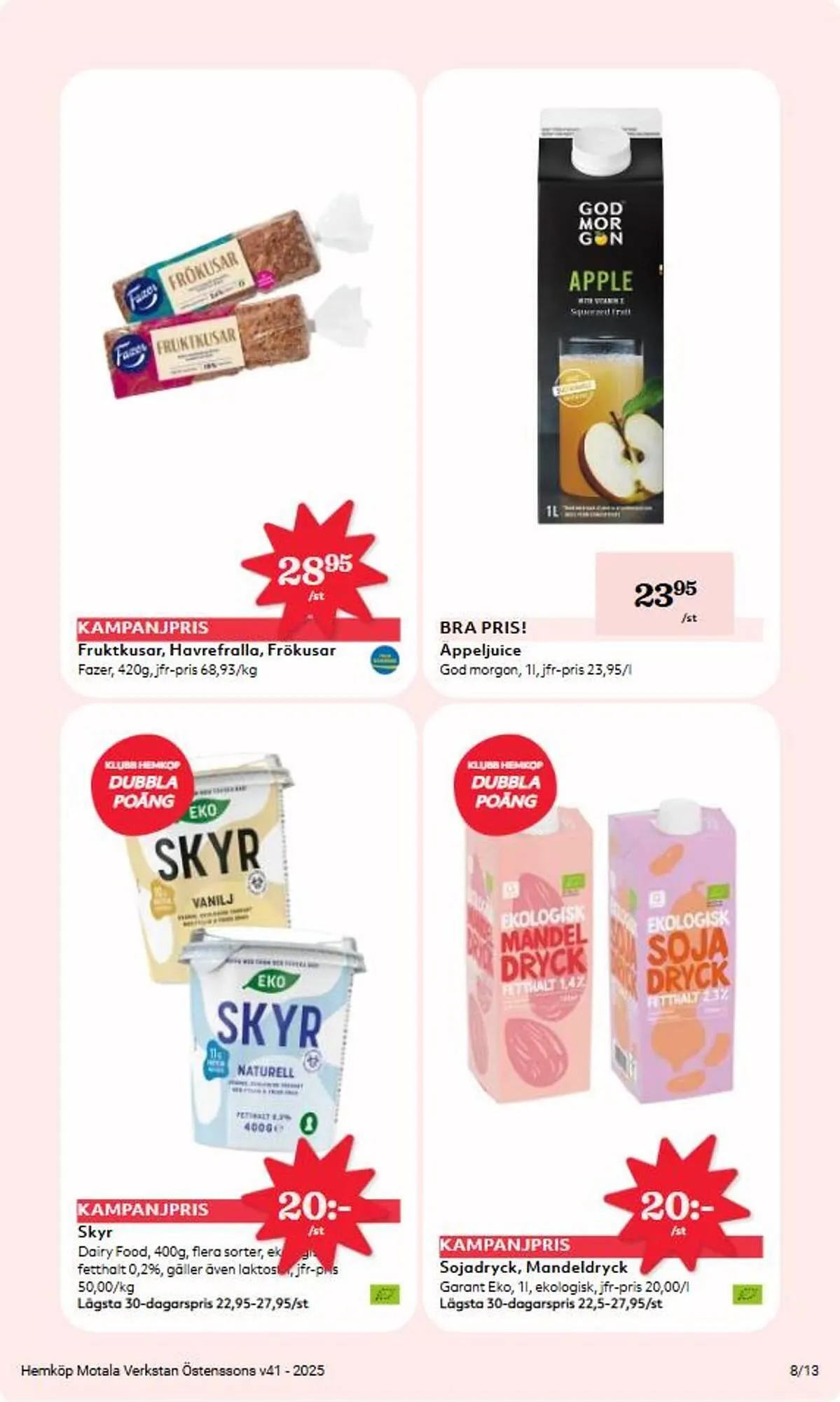 Hemköp reklamblad från 6 oktober till 12 oktober 2025 - Reklamblad sidor 8