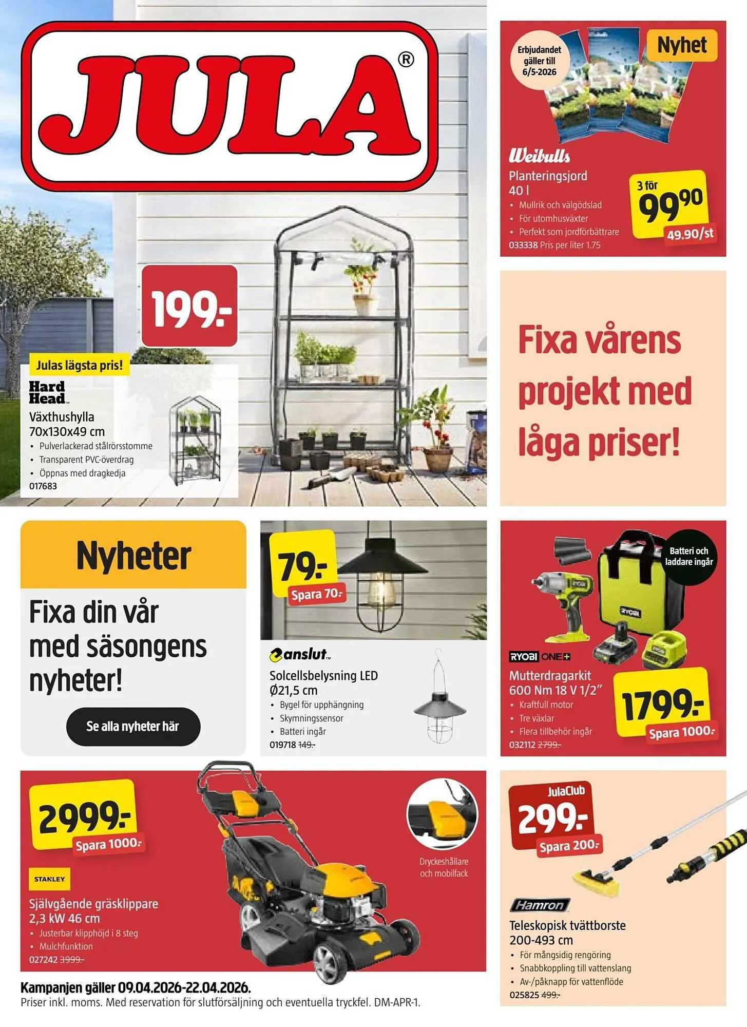 Jula reklamblad från 9 april till 23 april 2026 - Reklamblad sidor 1