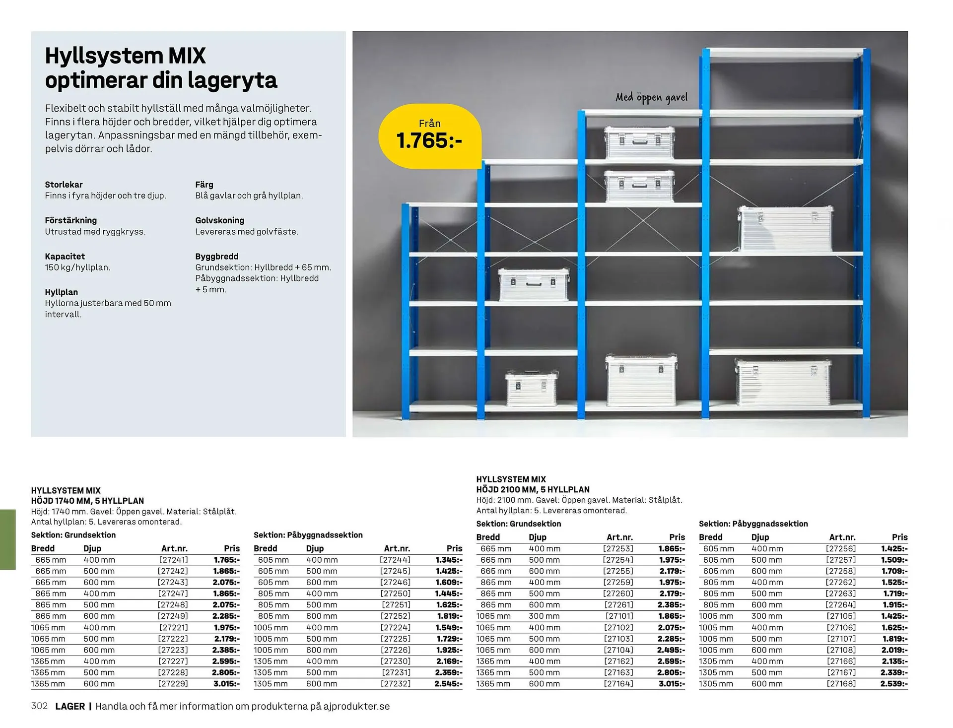 AJ Produkter reklamblad från 1 januari till 31 december 2025 - Reklamblad sidor 302