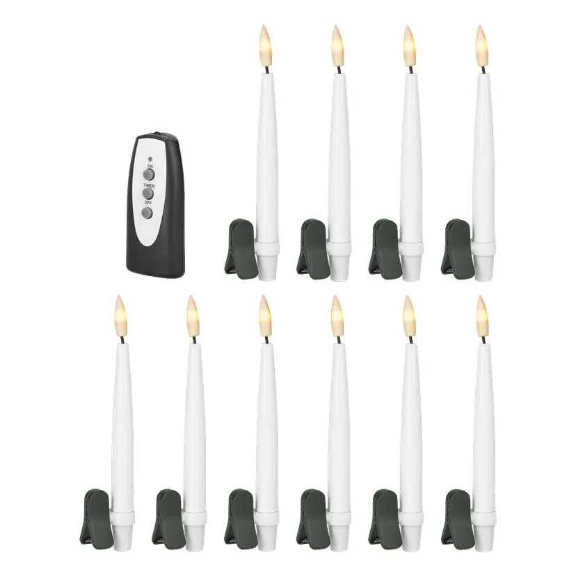 Batteridriven julgransbelysning LED 10-pk IP20