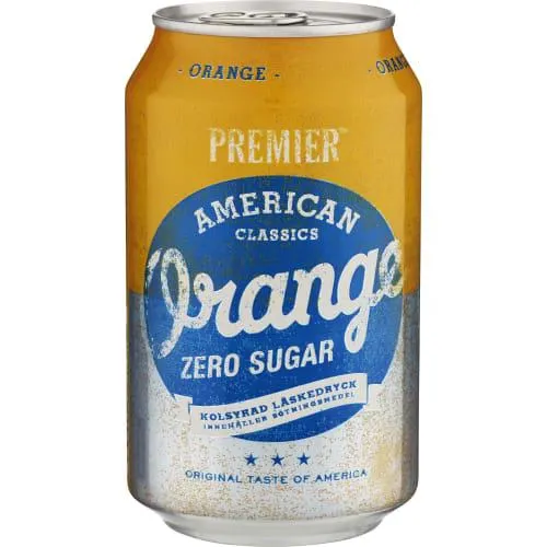 Orange Zero Sugar Läsk Burk