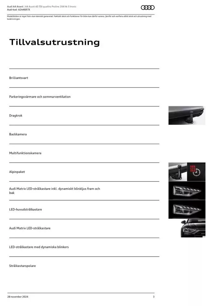 Audi A4 Avant från 28 november till 28 november 2025 - Reklamblad sidor 3
