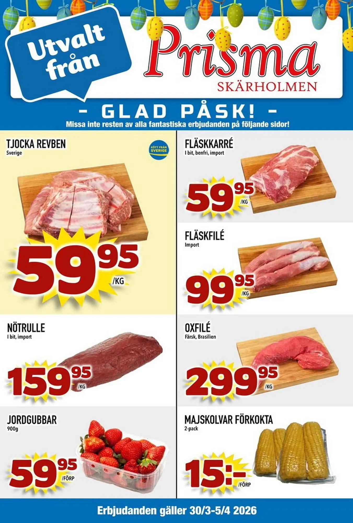 Prisma Mat reklamblad från 30 mars till 6 april 2026 - Reklamblad sidor 1