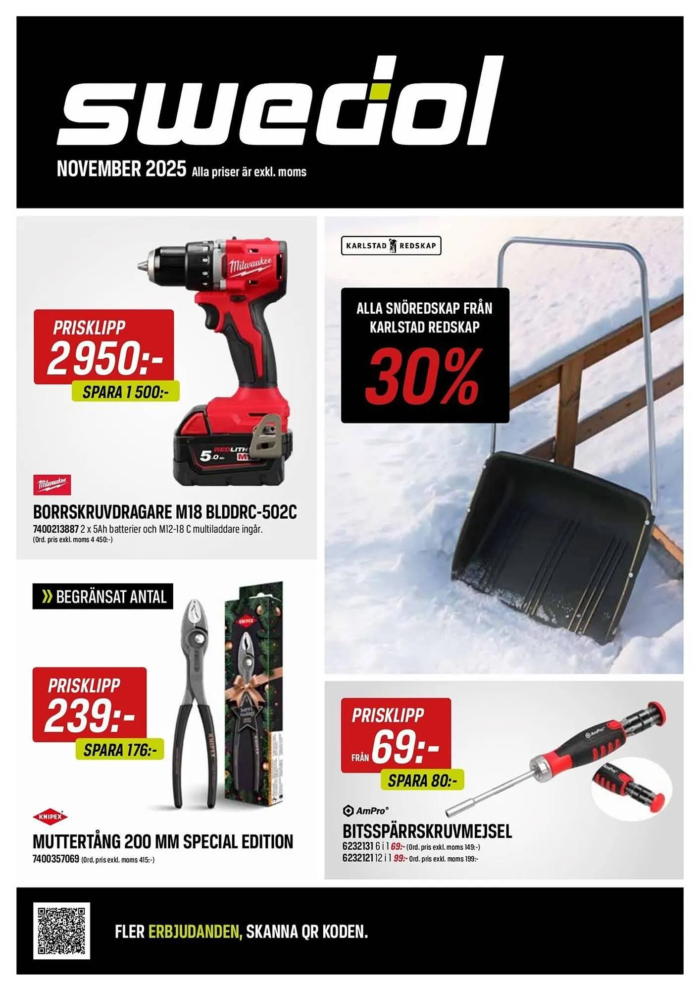 Swedol reklamblad från 3 november till 30 november 2025 - Reklamblad sidor 1