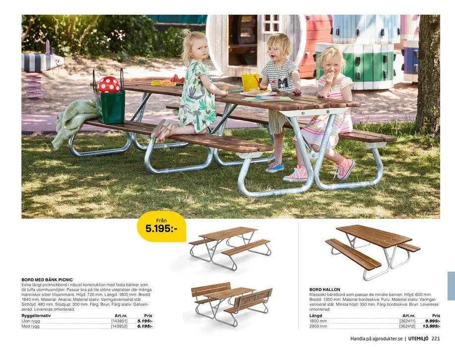 AJ Produkter! från 28 maj till 31 december 2024 - Reklamblad sidor 221