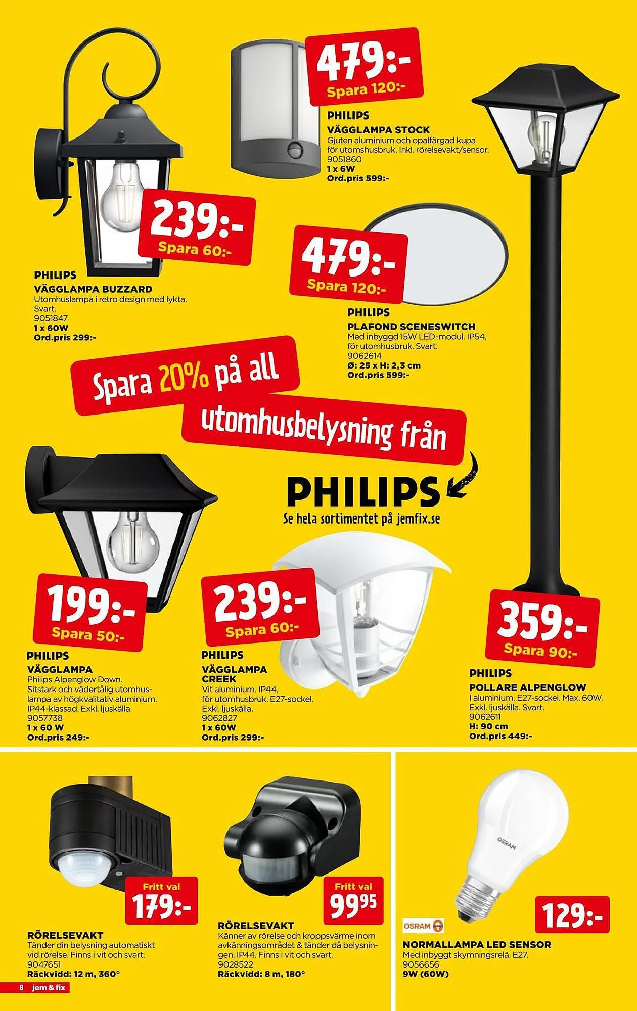 Jem&Fix reklamblad från 20 augusti till 27 augusti 2023 - Reklamblad sidor 8