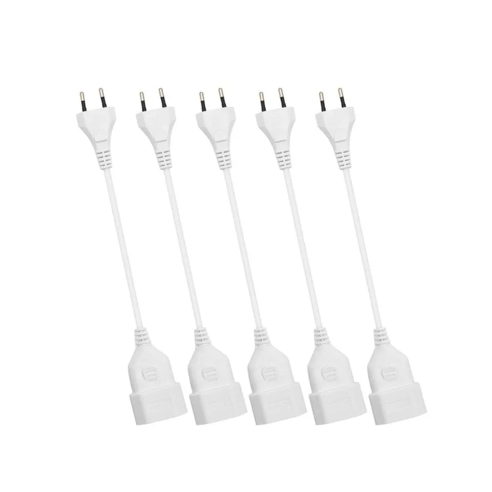 Luxorparts Förlängningskabel Ojordad (EU) 15 cm 5-pack