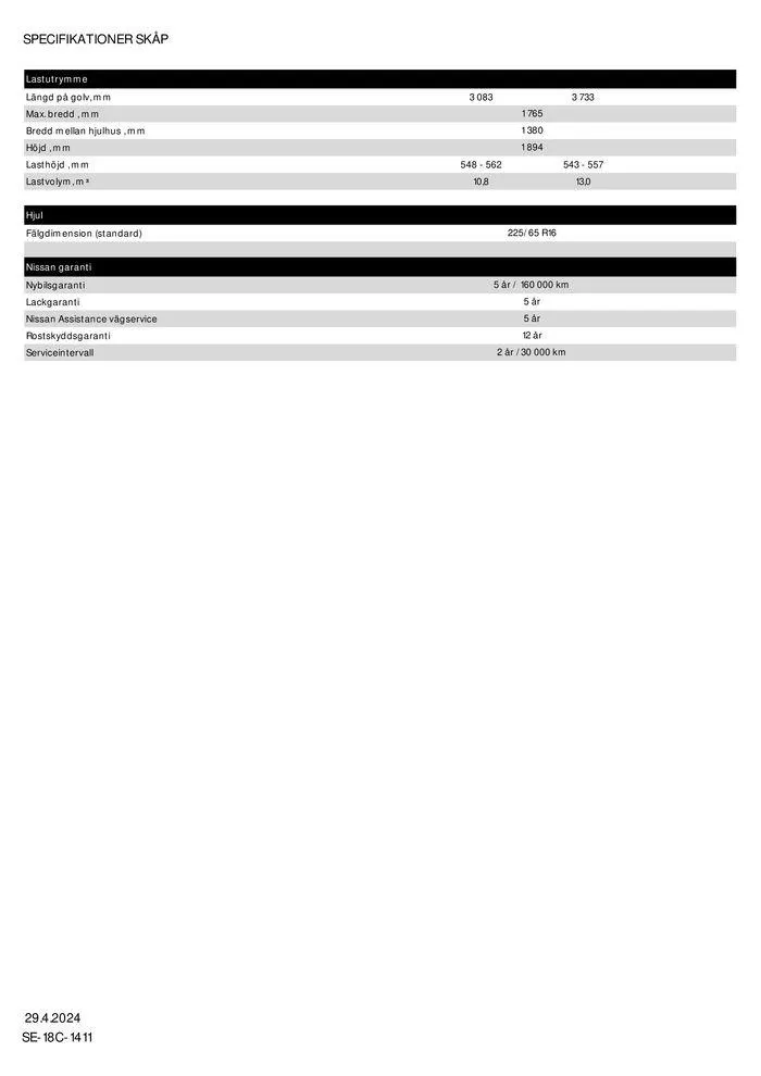 Nissan Interstar från 1 maj till 1 maj 2025 - Reklamblad sidor 11