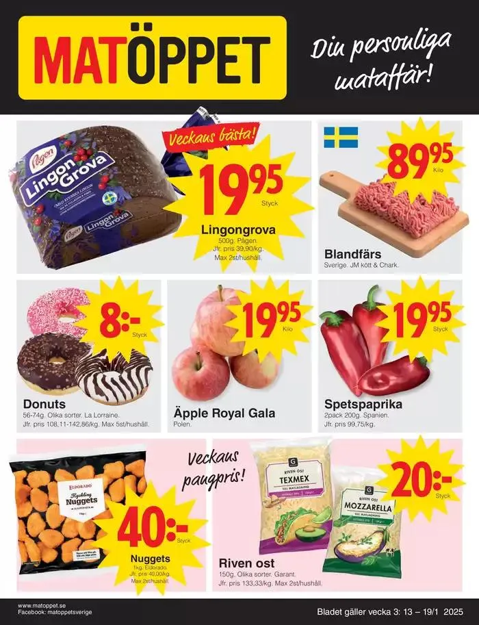 Matöppet Veckans DR-blad - 1