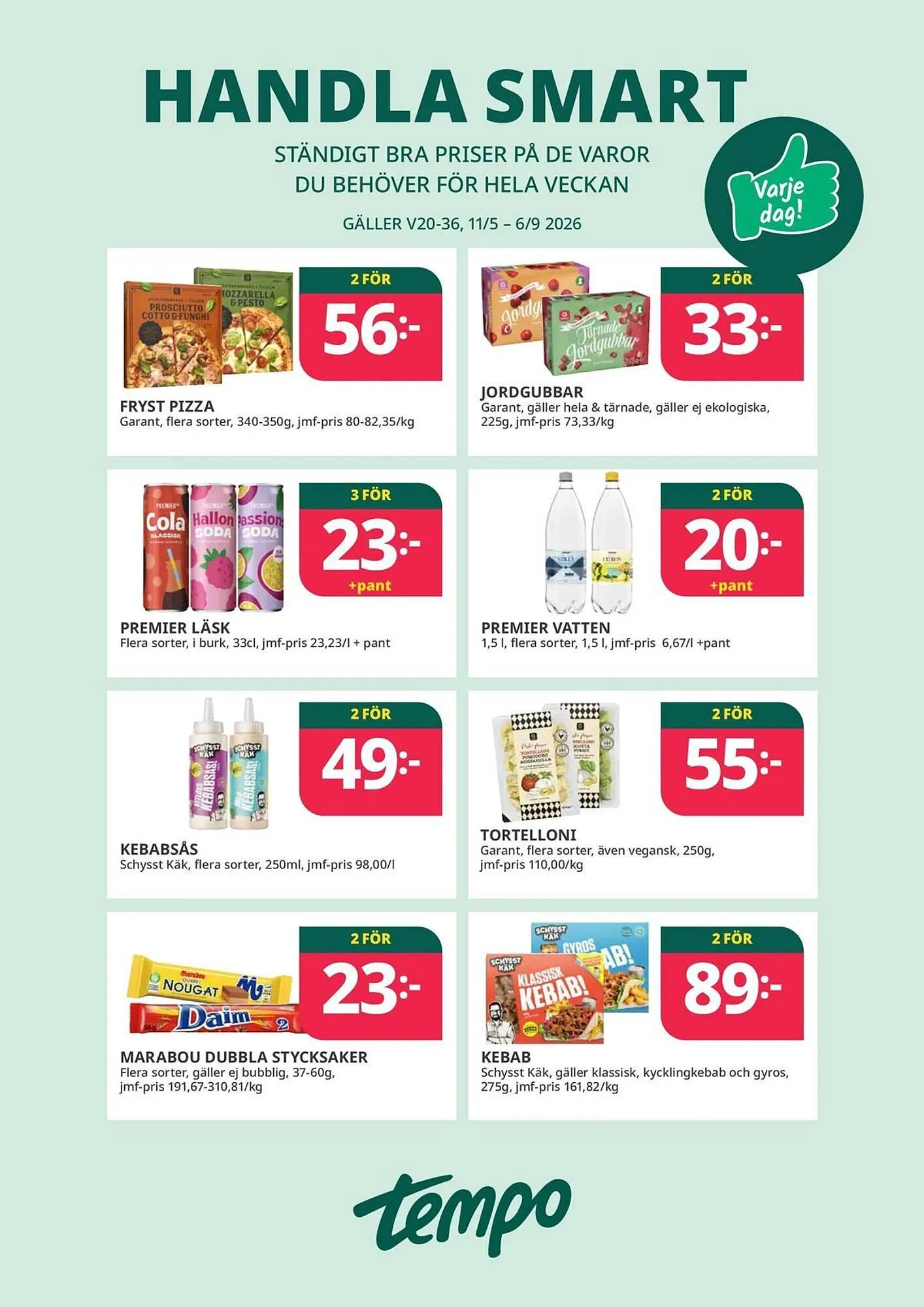 Tempo reklamblad från 11 maj till 6 september 2026 - Reklamblad sidor 2