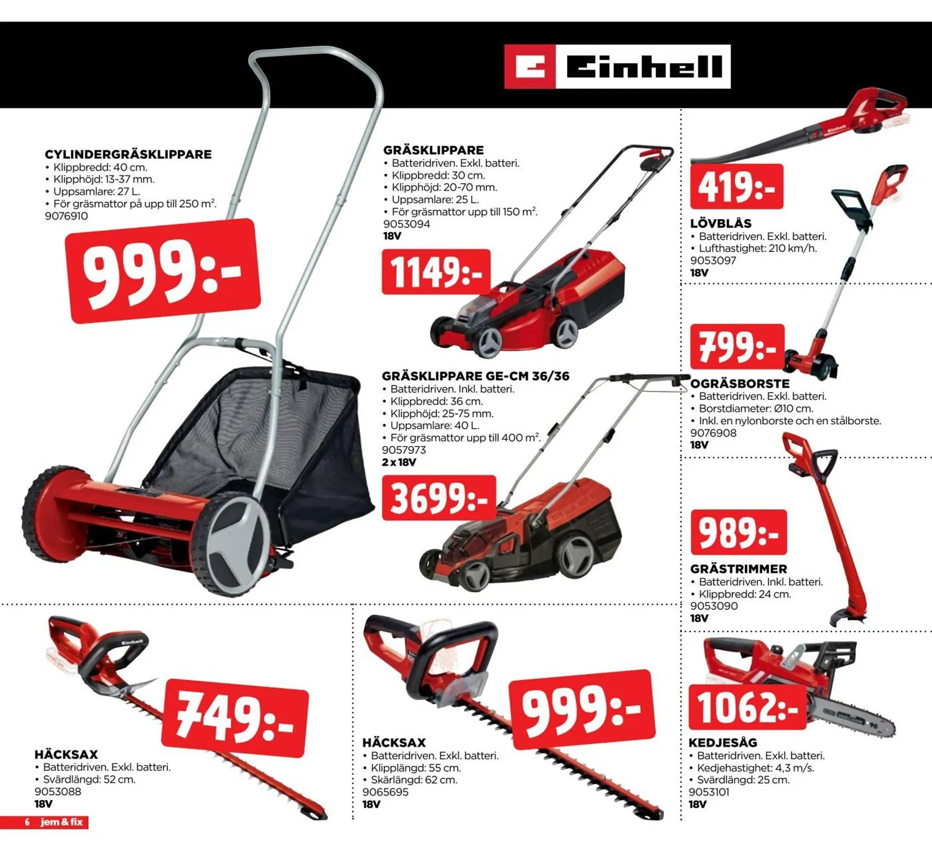 Jem&Fix reklamblad från 16 mars till 30 mars 2026 - Reklamblad sidor 6