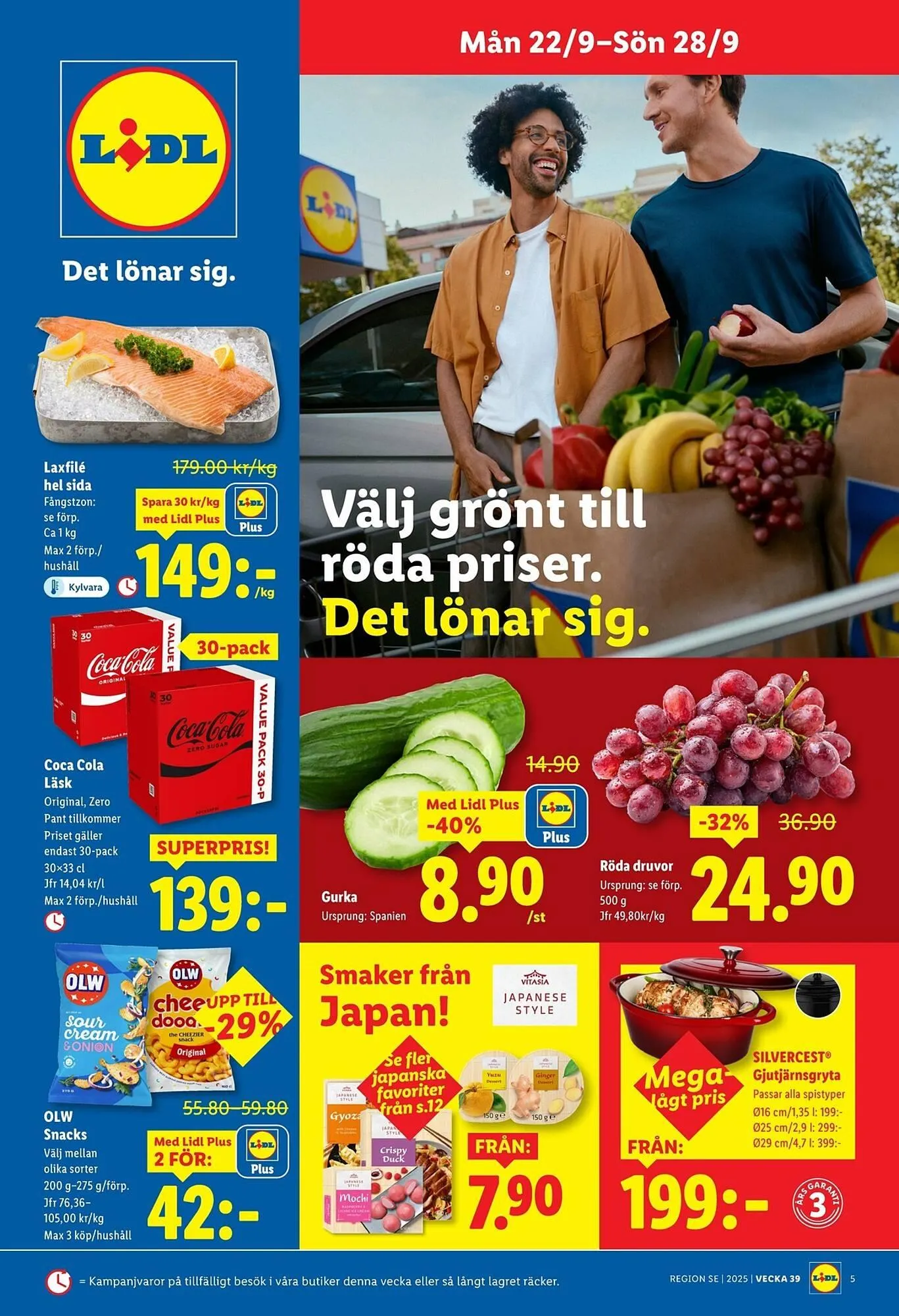 Lidl reklamblad från 22 september till 28 september 2025 - Reklamblad sidor 1