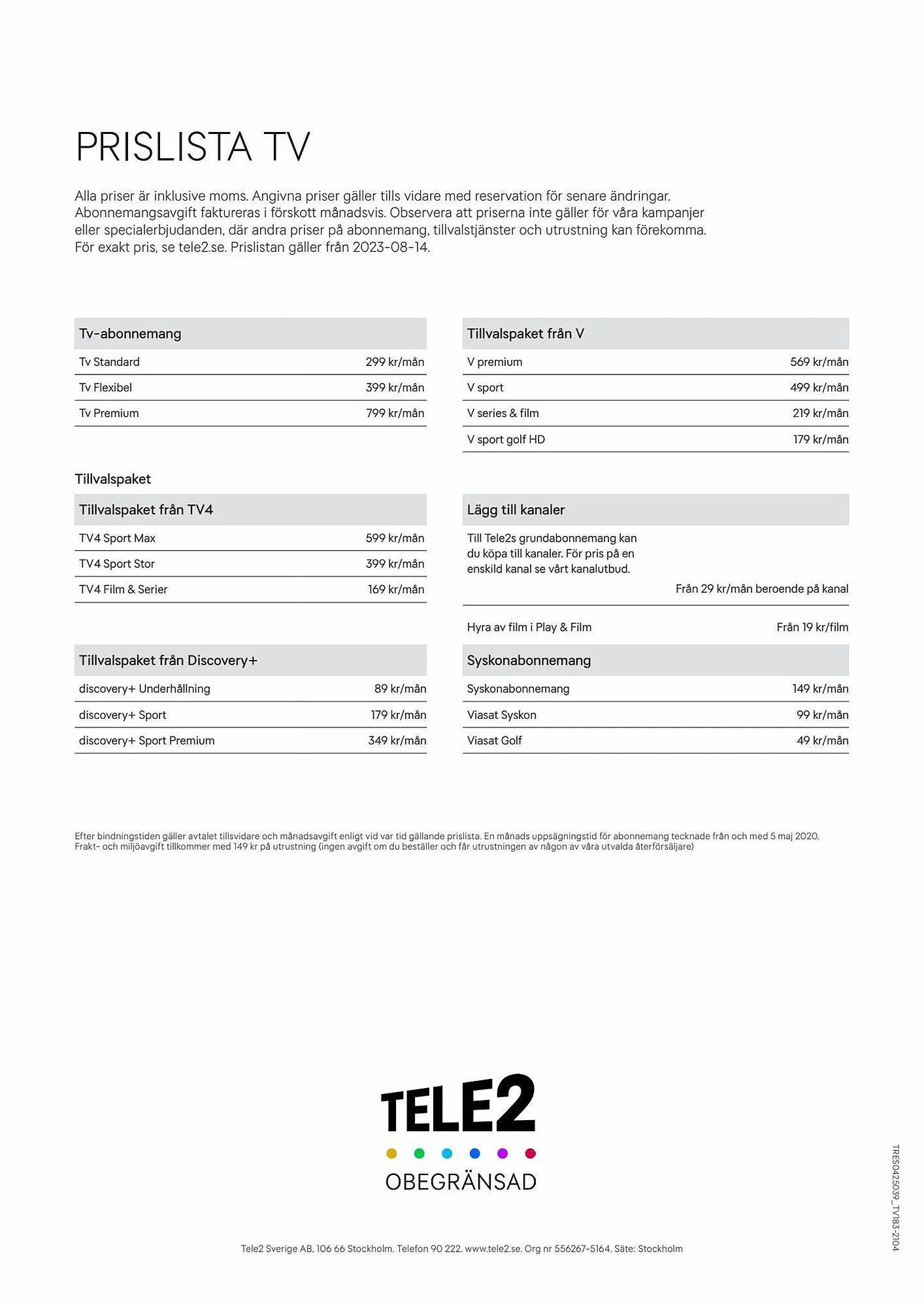 Tele2 reklamblad från 6 september till 11 november 2023 - Reklamblad sidor 13