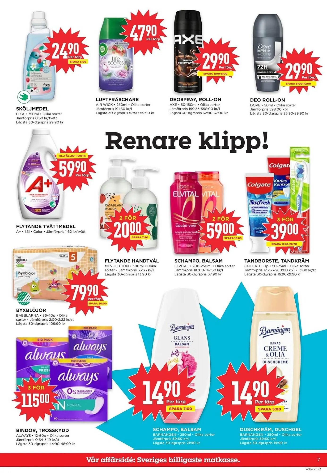 Willys reklamblad från 9 mars till 15 mars 2026 - Reklamblad sidor 7