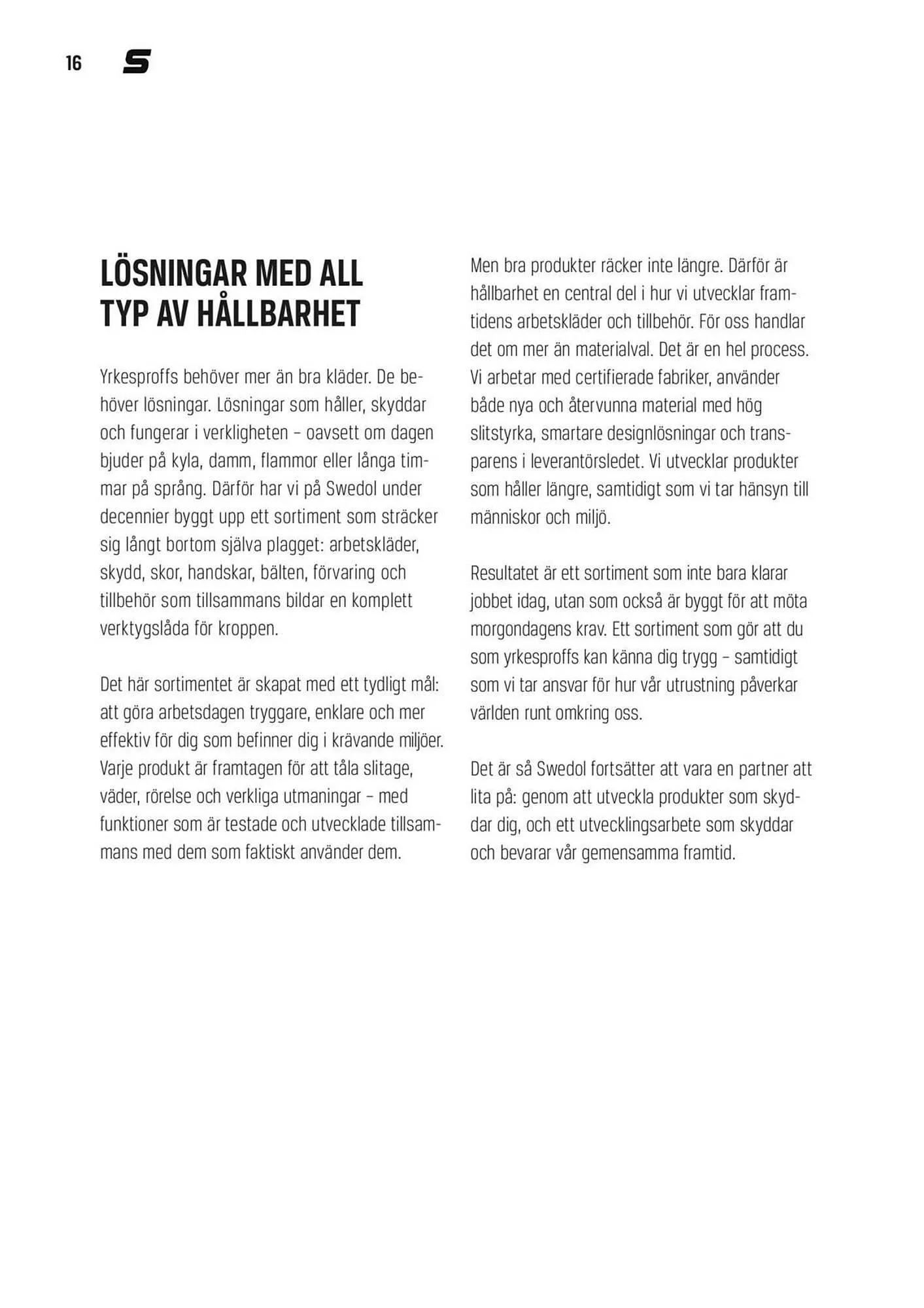 Swedol reklamblad från 30 januari till 31 december 2026 - Reklamblad sidor 16