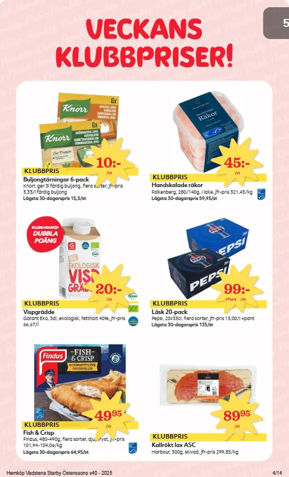 Hemköp reklamblad från 29 september till 5 oktober 2025 - Reklamblad sidor 4