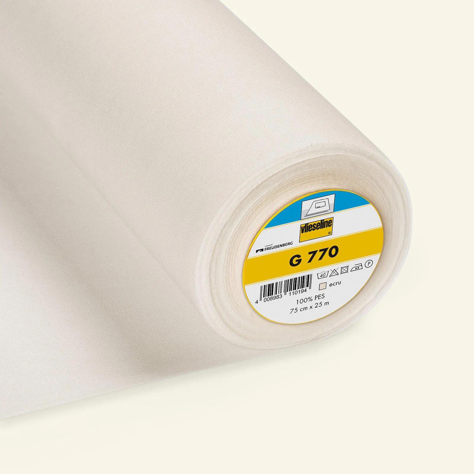 Vlieseline vävt med lim G770 offwhite