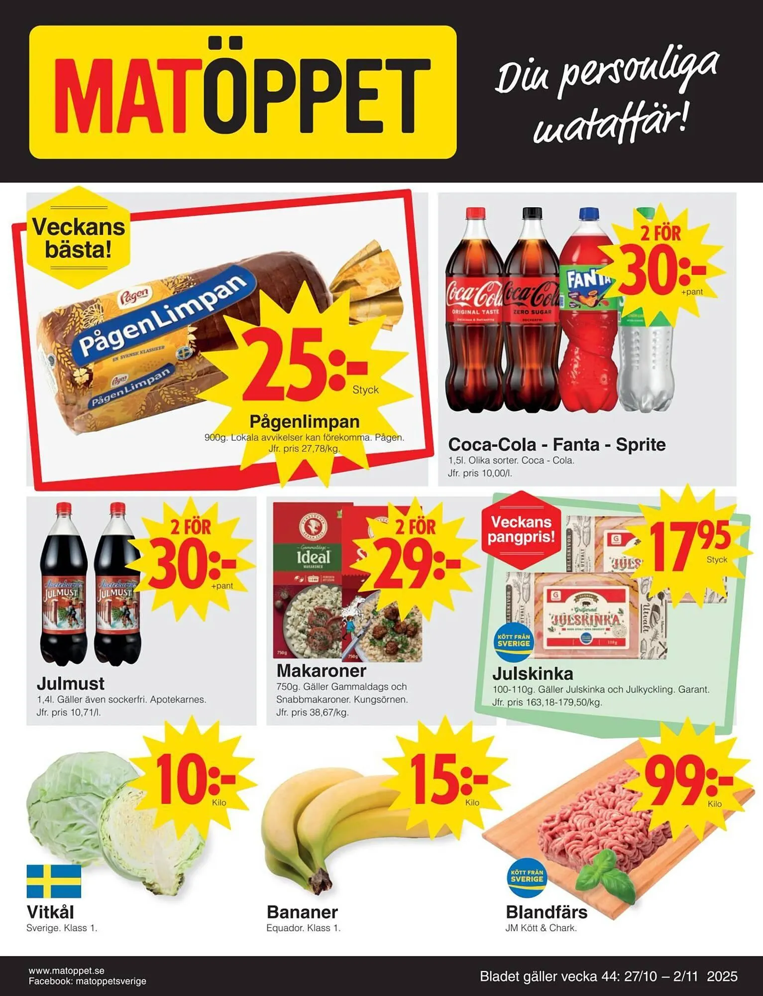 Matöppet reklamblad - 1