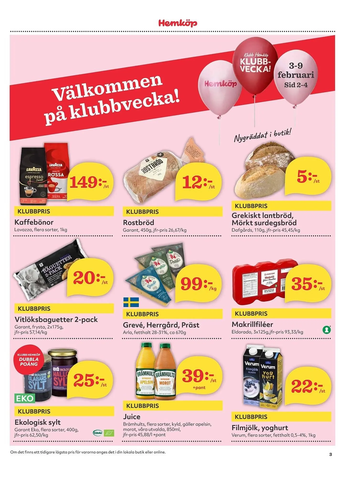 Hemköp reklamblad från 3 februari till 9 februari 2025 - Reklamblad sidor 3
