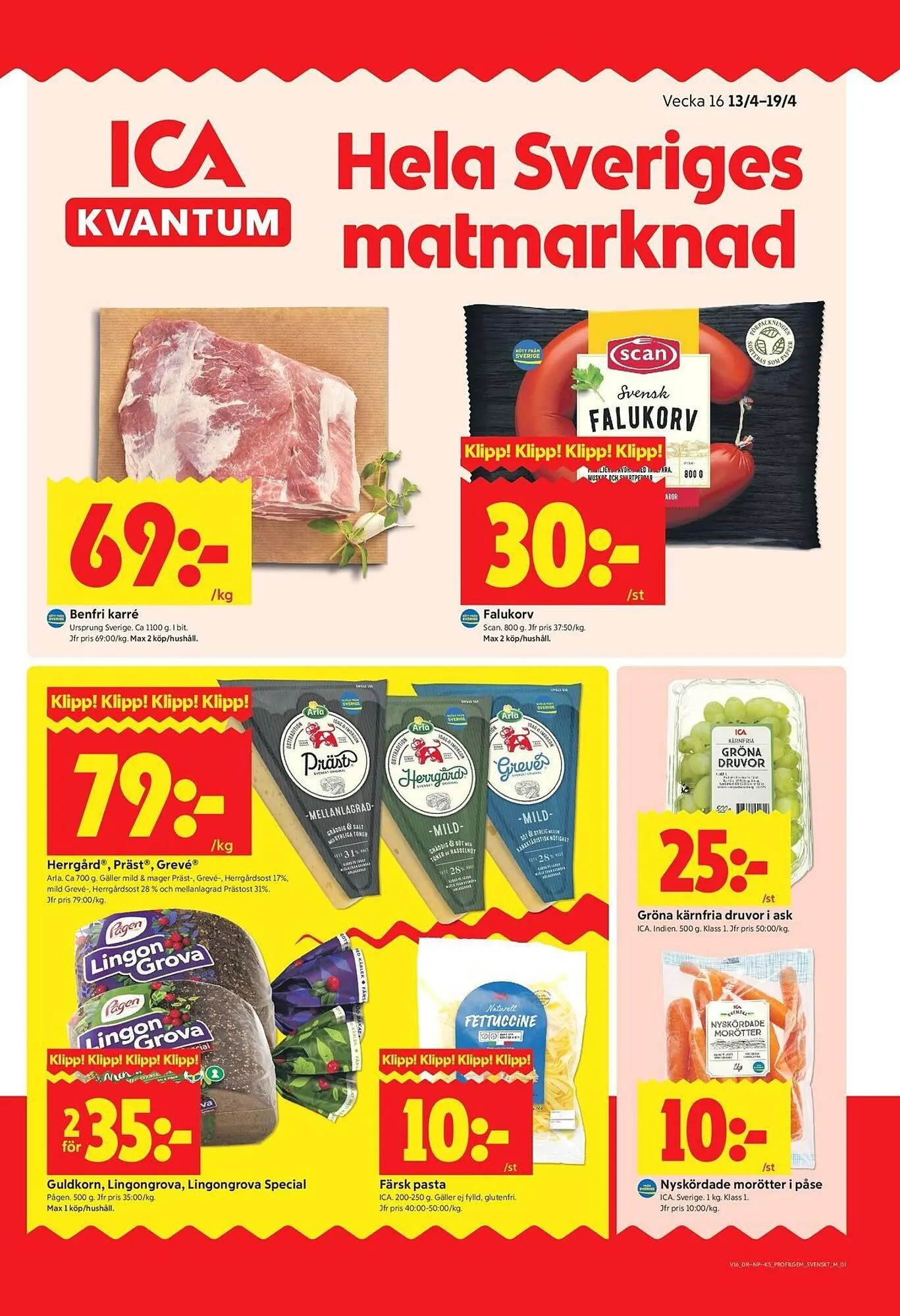 ICA Kvantum reklamblad från 13 april till 19 april 2026 - Reklamblad sidor 1