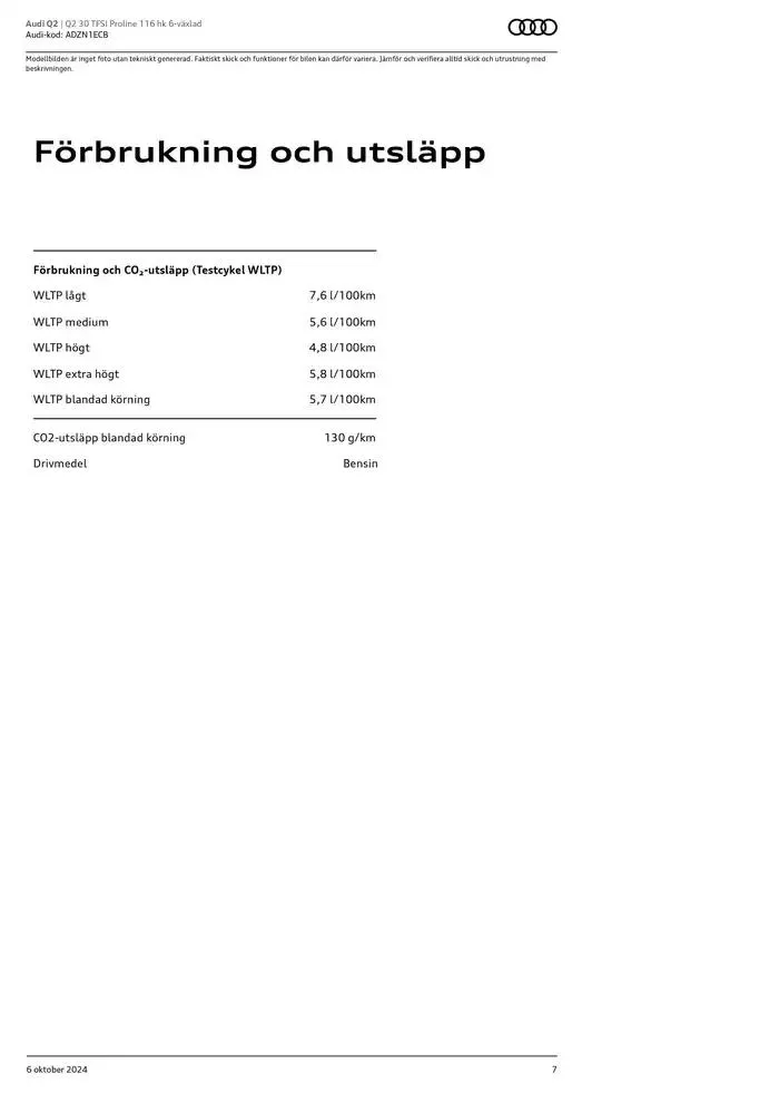 Audi Q2 från 6 oktober till 6 oktober 2025 - Reklamblad sidor 7